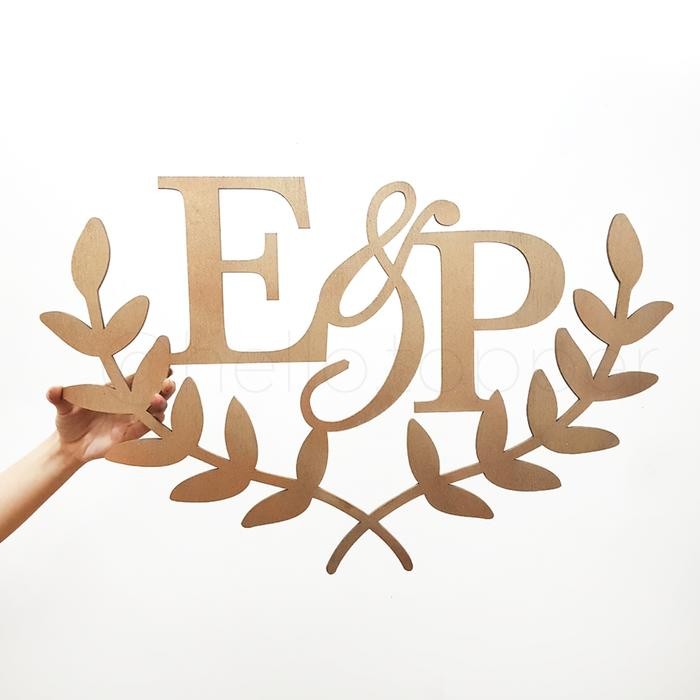 Backdrop Initial Kayu Wedding Sign Backdrop Huruf Kayu