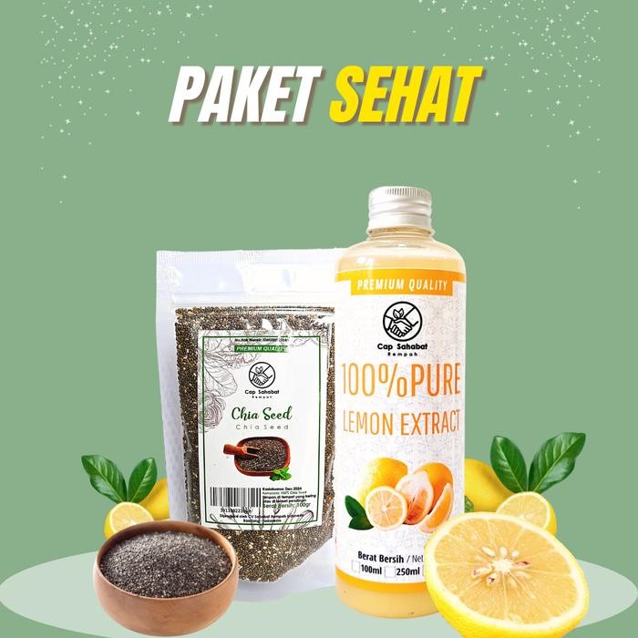 

Premium Paket Sehat Kecil 250ml Sari Lemon & 100gr Chia Seed PREMIUM QUALITY