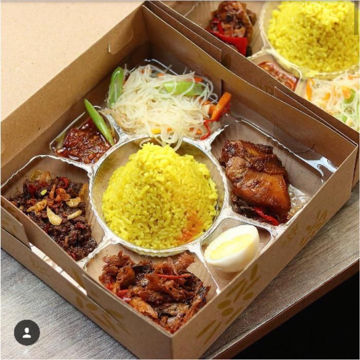 1Set Box Nasi + Mika Nasi Sekat 7 Harga Grosir/ Box Tumpeng/Dus Nasi