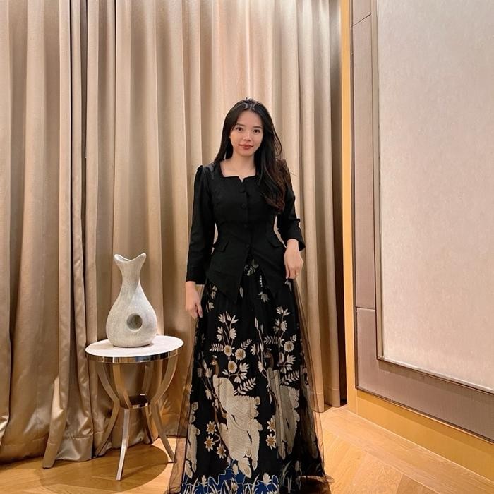 ORIGINAL HERFIT la one set batik wanita + atasan rok batik ( rok i panjang ) READY STOCK