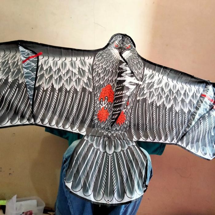 Layangan elang parasut JUMBO + layangan lipat