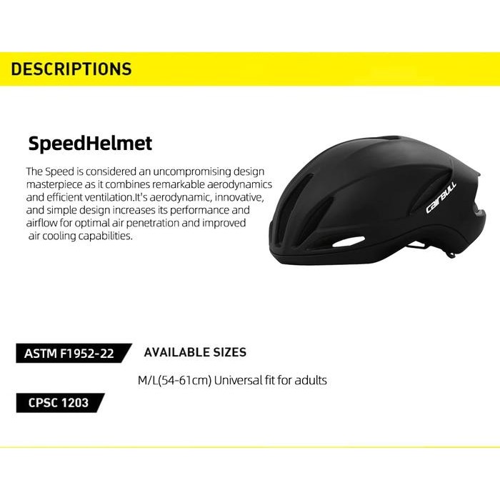 Cairbull CB - 06 Helm Sepeda Speed Aero Roadbike Ringan