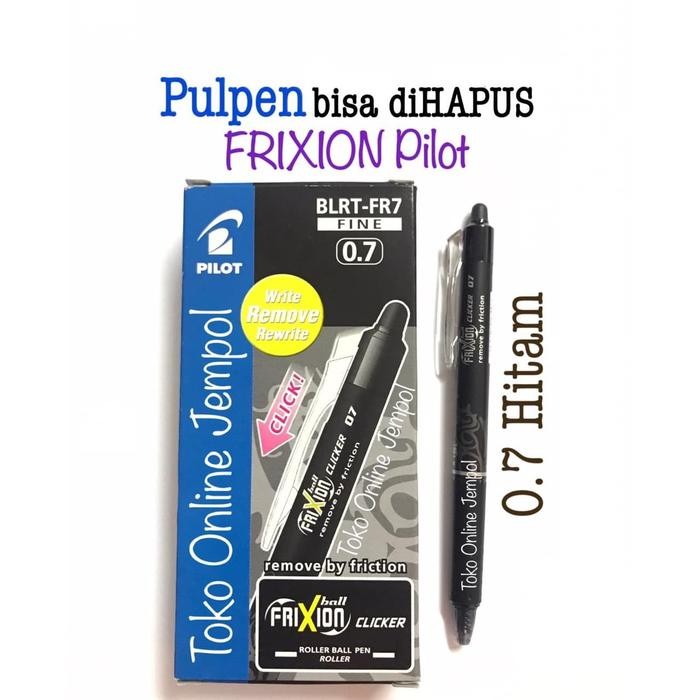 

0.7 HITAM Pulpen Frixion CLICKER Erasable bs hapus Pilot pen ATK1099PL