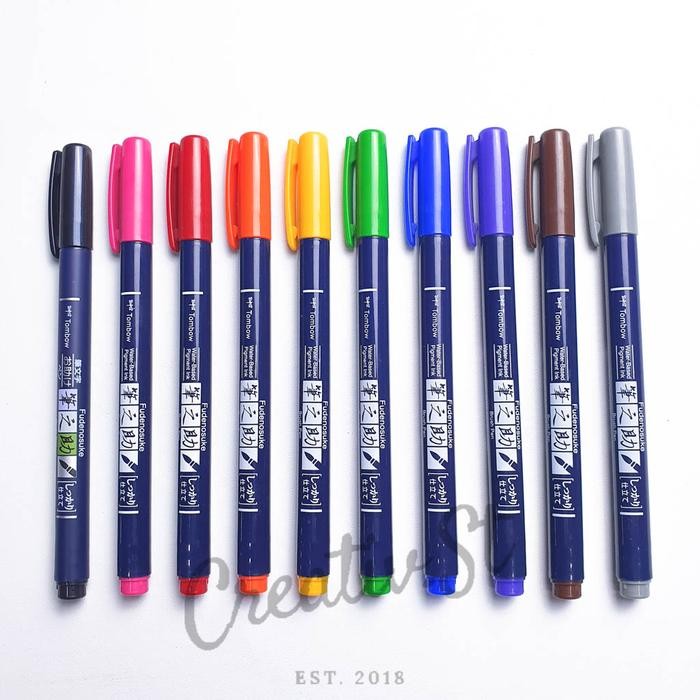 

Tombow Fudenosuke Brush Pen Hard Tip Spidol Kaligrafi Stationery (1 PCS)