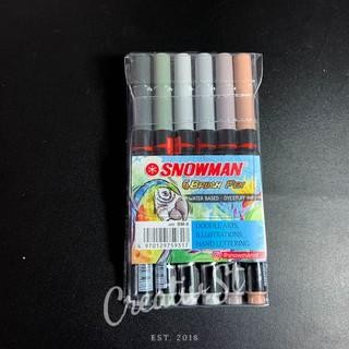 

Snowman Brush Pen Brushpen Spidol Kaligrafi BM-1 SET 6 12 24 + Plastik