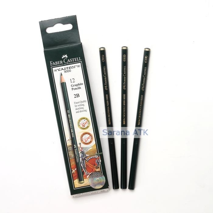 

FABER CASTELL PENCIL 9000 2B / Pensil Komputer 2B - Lusin