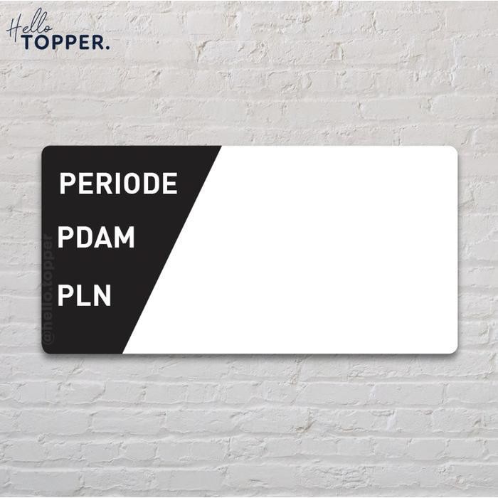 

Papan Akrilik Tulis PDAM PLN Acrylic Sign Board Pencatat Meteran