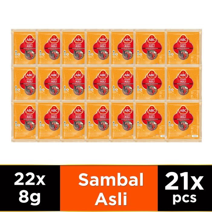 

SIAPKIRIM ABC Saus Sambal Asli 22 x 8 g Multi Pack 21 pcs READY STOCK