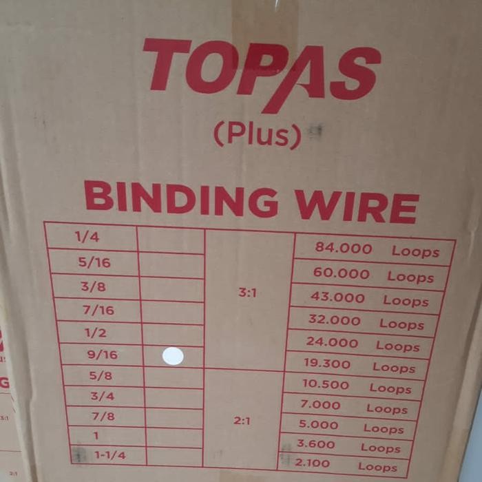 

RING JILID KAWAT 1IN 2:1 25,4MM NOMOR 16 ROLL TOPAS PLUS BINDING WIRE