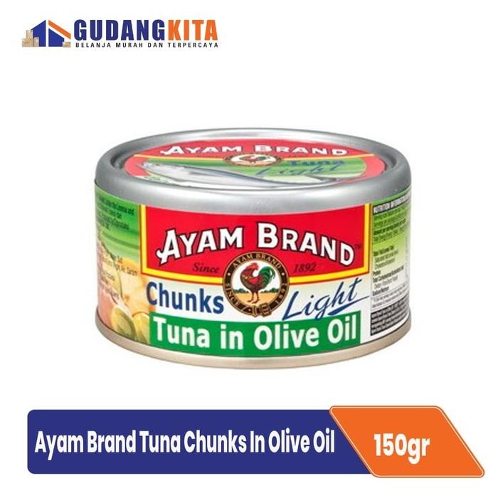 

Pilihan- Ayam Brand Ikan Tuna Kaleng Chunks In Olive Oil 185G - Potongan Besar