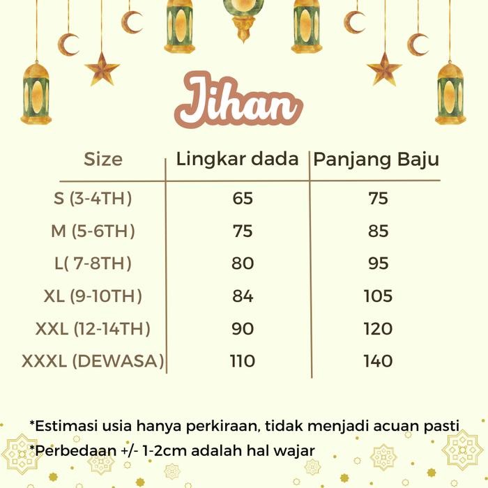 muna [Anak-Bunda] Jihan Gamis Pakaian Muslim Anak Perempuan 3-10 Tahun Katun Shimmer Brukat Bordir
