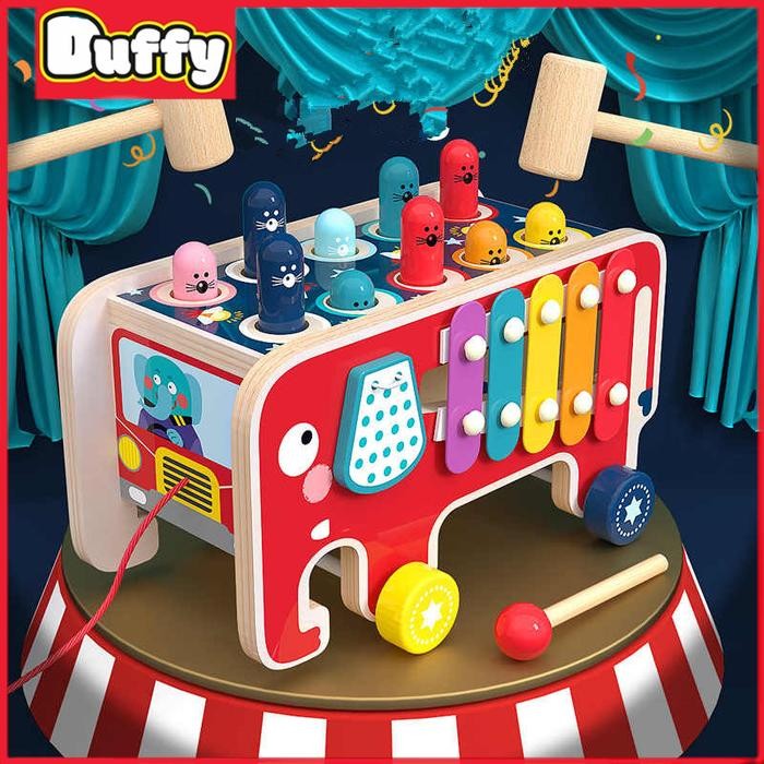 Duffy toys(COD) Mainan Anak Whack-a-mole / Whack-a-mole Mainan Kayu / mainan Pendidikan / Mainan