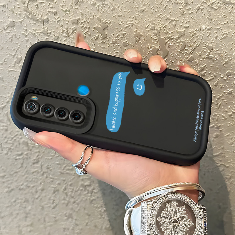 Casing Hp Untuk Xiaomi Redmi Note 8 Redmi Note 8T Redmi Note 8 Pro Case Wajah tersenyum Softcase Sil