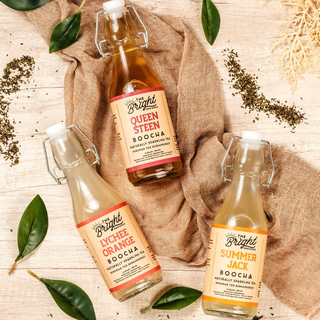

Mix Kombucha Bundle 250 ML 3 Botol The Bright Brewers Teh Fermentasi