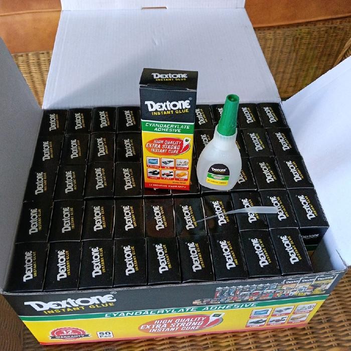 

Lem Cair/Lem Super Glue/ Lem Instant Dextone - Harga Per 50Pcs (1Box)