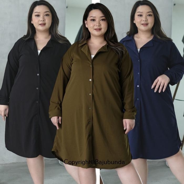 Super Jumbo Tunik Stella Crepe Shantell Melar Busui Ld 130-150