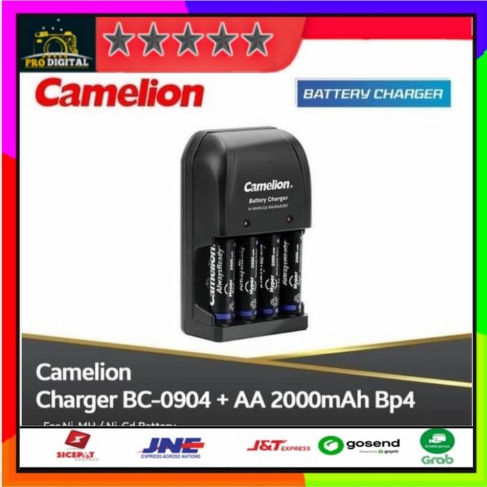 Baterai Charger Camelion Aa 2000 Mah Rechargeable