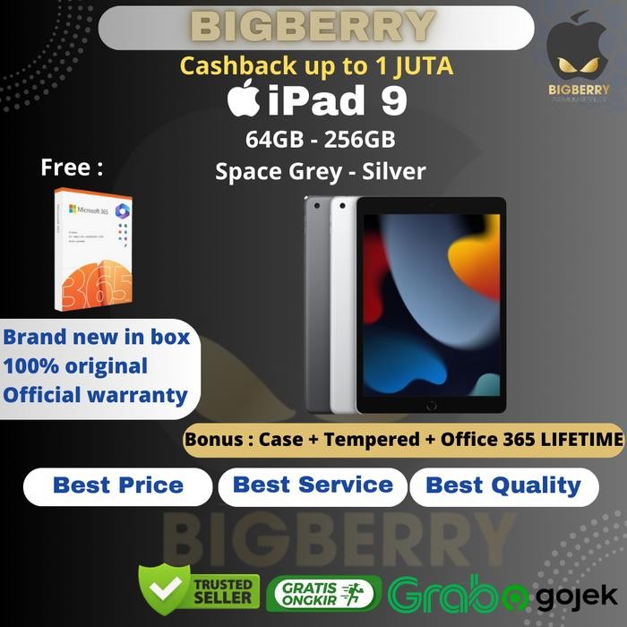 Pilihan- Apple Ipad 9 2021 10.2" Inch 256Gb 64Gb Wifi Cellular Space Gray