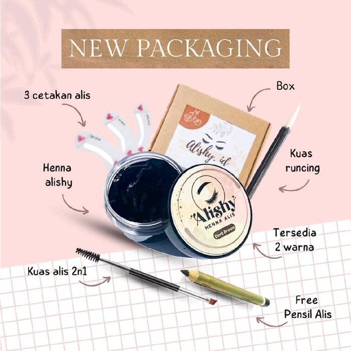 Pilihan- Alishy Henna Alis Tahan Lama 3-5 Hari Halal Sah Untuk Sholat