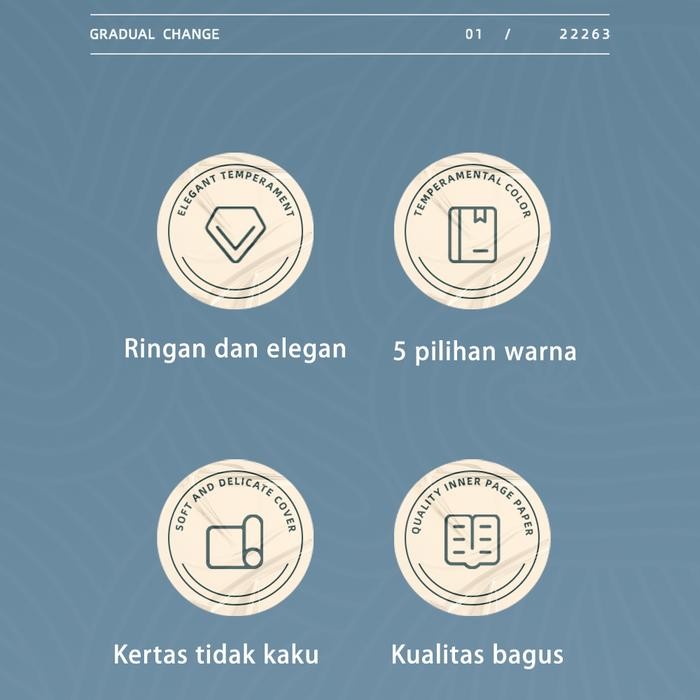 

OJ Deli Notebook / Buku Catatan Ukuran 25K 80 Lembar Kertas 80g Cover Waterproof 22263 Paper