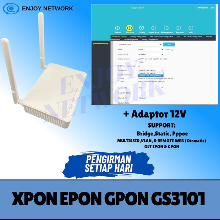 Pilihan- Xpon Epon Gpon Gs3101 + Adaptor