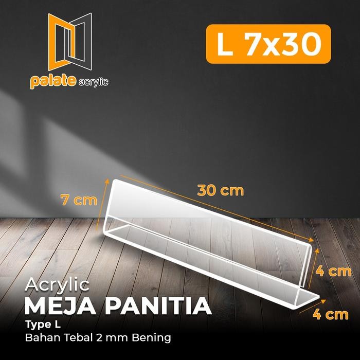 

AKRILIK NAMA / NAMA PANITIA / PAPAN NAMA MEJA AKRILIK MODEL L