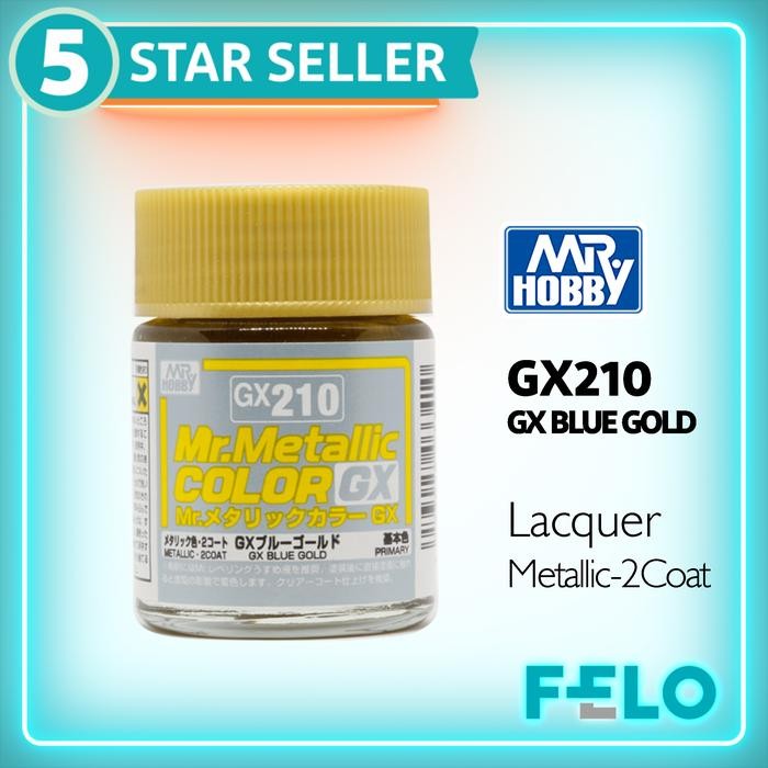 Pilihan- Cat Gundam Mr Metallic Color Gx 210 Metal Blue Gold / Mr Hobby Gx210