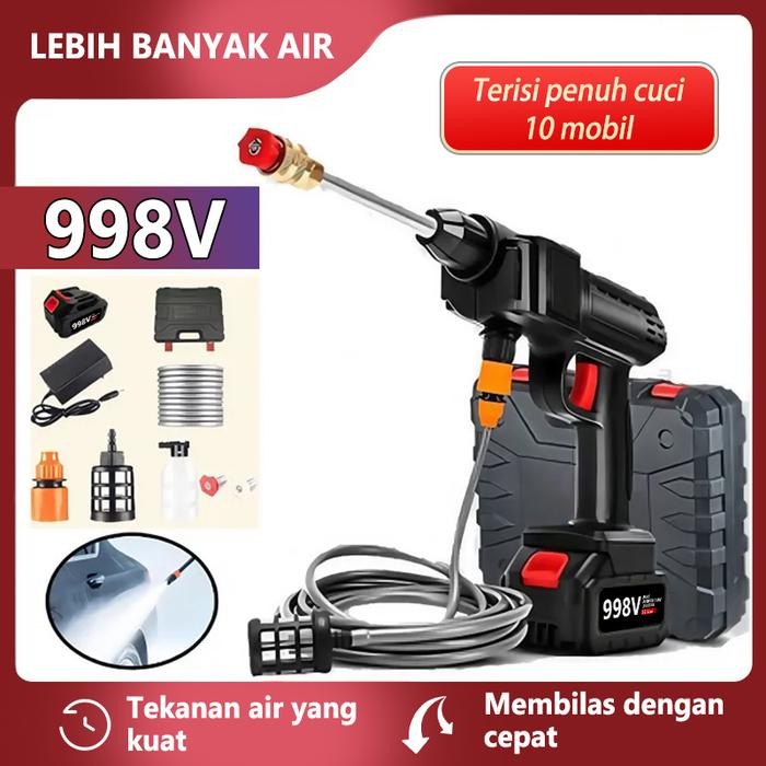 Leeye Alat Cuci Mobil Nirkabel Dan Portabel Jet Cleaner Mesin Cuci Mesin Pompa Cuci Mobil Alat Cuci
