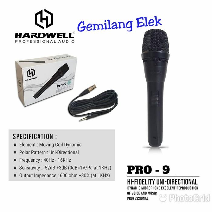Mic kabel HARDWELL PRO 9 mic kabel Terbaik Original Garansi