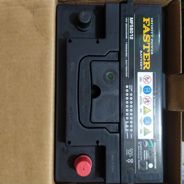 Menarik Aki 58012 / 58024 Faster 12V 80Ah Terlariss 