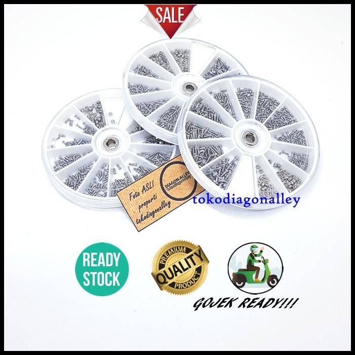 Baut Kacamata Sekrup Kacamata Baut Mini Ukuran Kecil Reparasi Kacamata