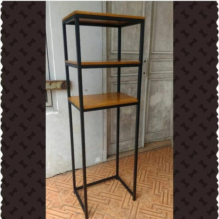 Rak Besi Ambalan Kayu Rak Besi Minimalis Kitchen Set Lemari Besi