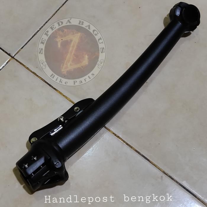 Ready Handlepost sepeda lipat model lengkung bengkok alloy
