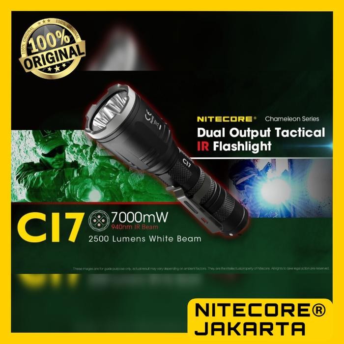Ready NITECORE CI7 Flashlight With Infrared CREE XP-G3 S3 LED 2500 Lumens