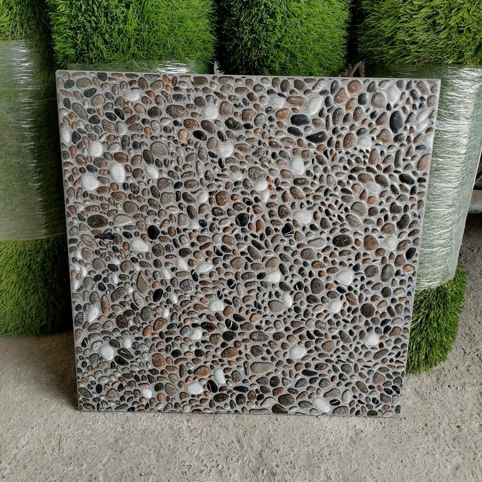 KERAMIK LANTAI 40X40 KASAR MOTIF BATU-ARWANA KW1-LANTAI GARASI