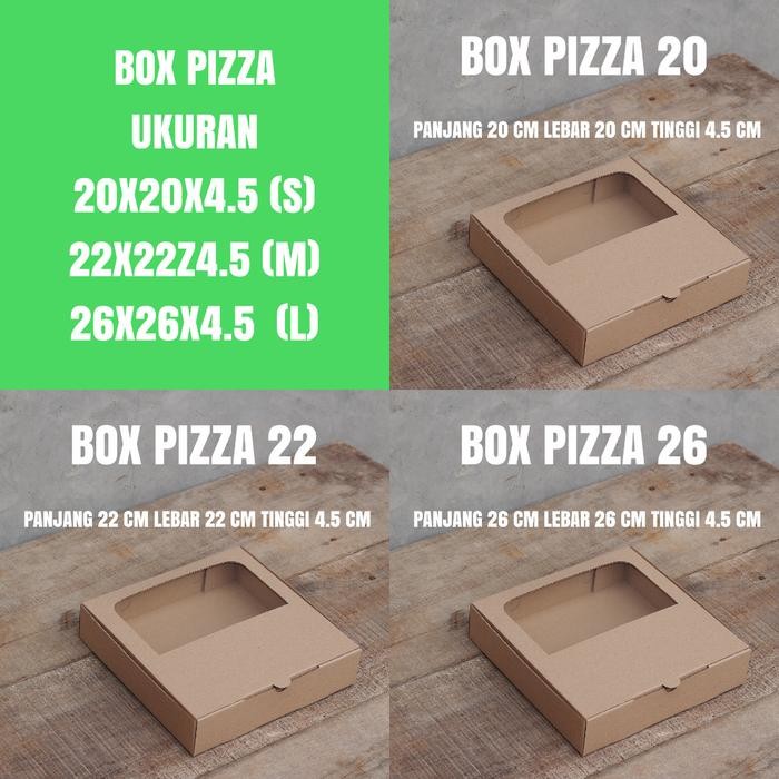 BOX PIZZA MIKA WINDOW - KOTAK BROWNIES - BOX KARTON SERBAGUNA MURAH