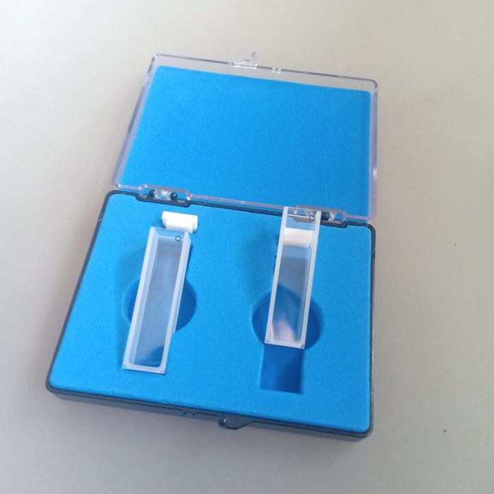 :0:0:0] 1 pasang Quartz cuvette/ Kuvet kuarsa / Kuvet spektrofotometer UV Vis
