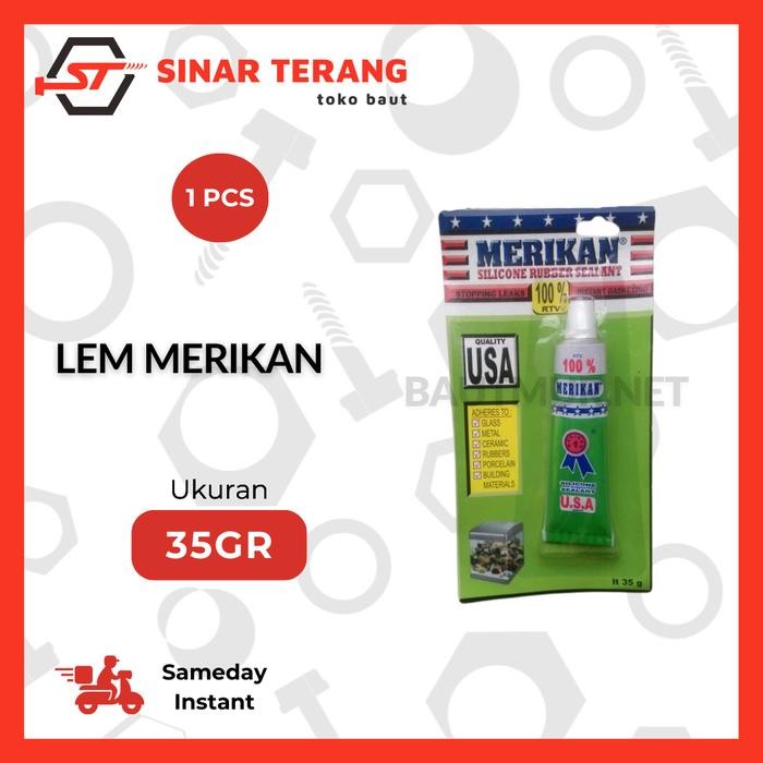 LEM SILIKON KECIL SERBAGUNA MERIKAN 35 GR - LEM KACA KAYU KERAMIK BATU