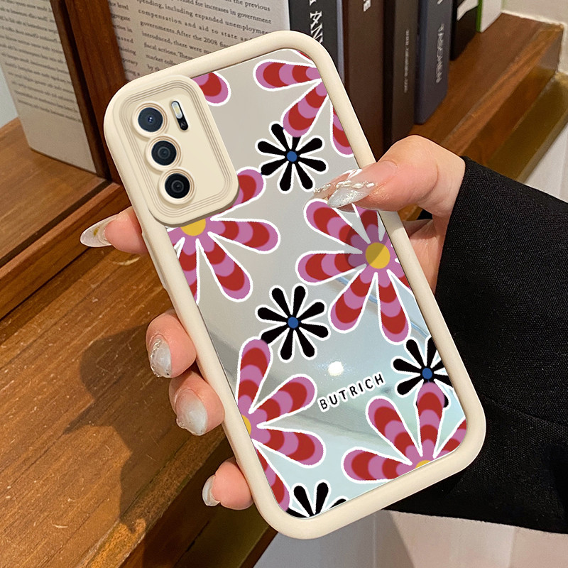Casing Hp OPPO A16 OPPO A16s OPPO A54s Case Casing Bunga HP pola Kesing Kasing cermin Cesing Silikon