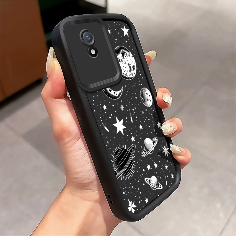Casing Hp Untuk VIVO Y02 VIVO Y02A VIVO Y02T Case Planet luar angkasa Cover Softcase Tidak berminyak