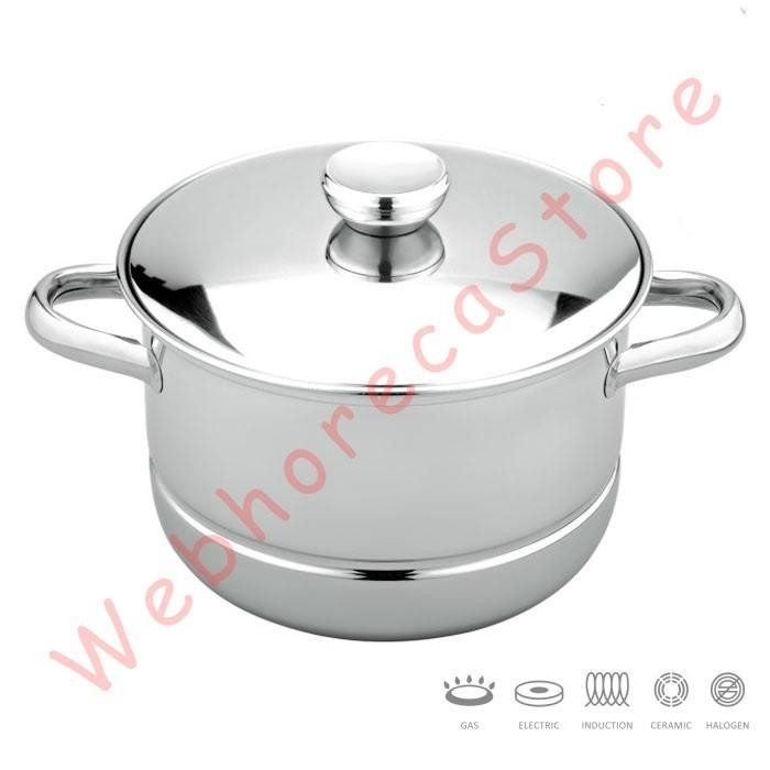 Bima Prima Stockpot Steamer with Lid 22cm/ Langseng Kukus Stainless
