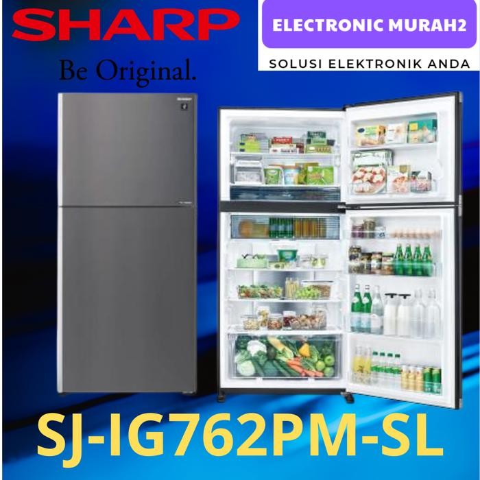 SHARP REFRIGERATOR SJ-IG762PM-SL 570 LITER JTECH INVERTER MADE IN THAILAND