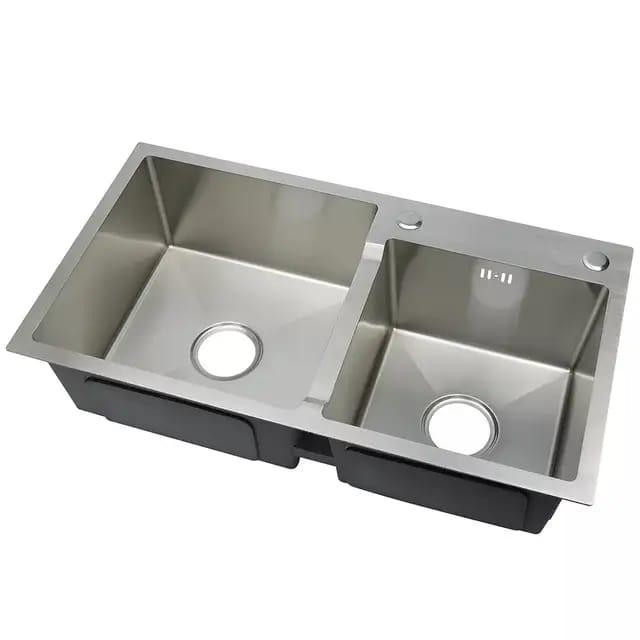 Khusus Grab Kitchen Sink Stainles 2 Lubang/Bak Cuci Piring Stainles Sus 304