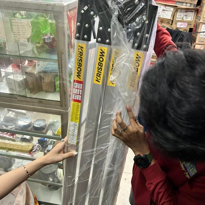 Sale Tangga Lipat Adjustable Aluminium Tangga Aluminium 6.2M Krisbow Kw0100607 Terlariss 