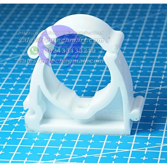 Clamp Pipa PPR 25mm Klem Clip Pipa PPR 25mm Putih