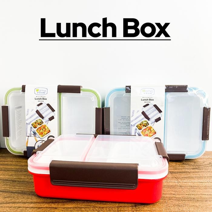 Terlaris LUNCH BOX SET 2 SUSUN - TEMPAT BEKAL SEKAT ANAK SEKOLAH - KOTAK MAKAN KANTOR TUTUP