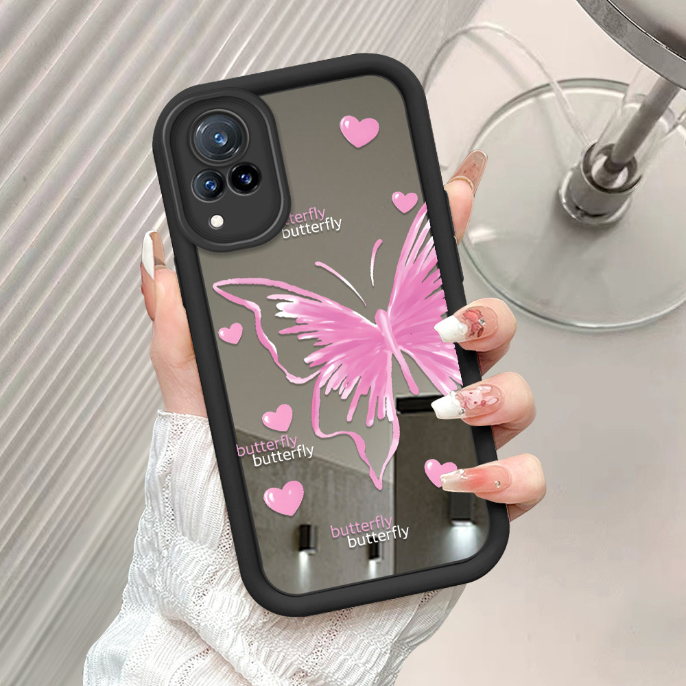 Casing Hp Untuk VIVO V21 V21S 5G Cermin Softcase Case Kucing Cassing Mirror 5106 JZ TY