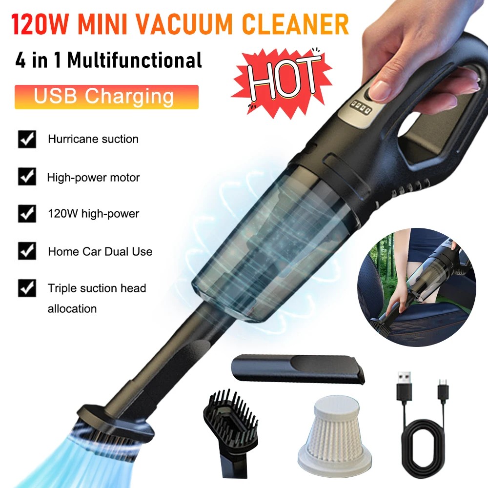 5 in1 Wireless Air Filter Car Vacuum Cleaner Handheld Car Vacuum Cleaner Power Washer Car Home Dual 
