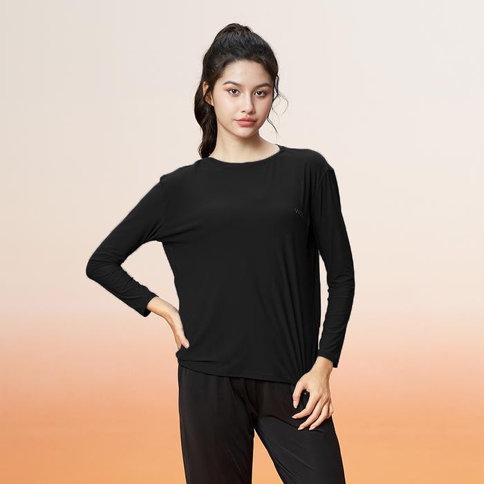 ohxi- Wizi Atasan Olahraga Wanita Yoga Wear Lengan Panjang Baju Jogging Kaos Sport Wanita