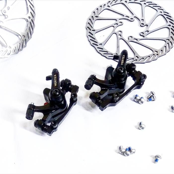 1 Set Piringan Cakram Caliper Rem Discbrake Sepeda Lipat Mtb Minion Xc